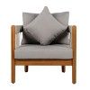 Acacia Wood Patio Accent Chair With Cushions, Outdoor Garden Armchair, Handwoven Rope Outdoor Chair for Garden or Deck - Maison Boucle - 3 of 4
