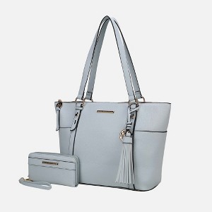 MKF Collection Gloria Vegan Leather Women’s Tote Bag with Wallet Set by Mia K - 1 of 4