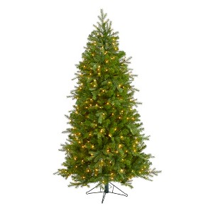 Nearly Natural 6-ft Vienna Fir Artificial Christmas Tree with 400 Warm White Lights and 843 Bendable Branches - 1 of 4