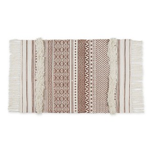 Design Imports Shabby Chic Textured Fringe - Cinnamon - 2 X 3 Ft - 1 of 4