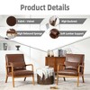 CAVINAS Accent Chair with Solid Wood Frame and Pillow,Modern Arm Chair for Bedroom,Reading Room - 4 of 4