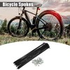 Unique Bargains 14G J Bend Bike Bicycle Spokes With Nipples Steel Black 40 Pcs - 2 of 4