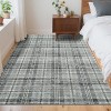 Plaid Rug Area Rug for Bedroom Living Room Modern Classroom Area Rug Neutral Soft Rugs for Nursery Stain Resistant Dining Room Rugs - 2 of 4