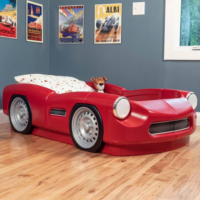 Step2 Roadster Toddler-to-Twin Bed - Red, 3 of 12