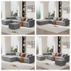 Buenhomino Sectional Sofa with Storage Seat Velvet U Shaped Couch with Reversible Chaise Convertible Sectional Couches for Living Room - 3 of 4