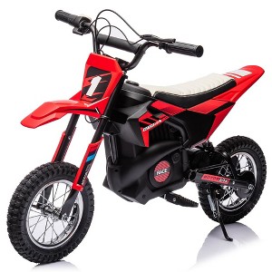 24V Electric Off-Road Motorcycle,250W Motor 13.6MPH Fast Speed Motocross,Leather Seat Dirt Bike - 1 of 4