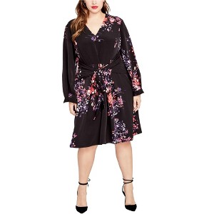 Rachel Roy Womens Tie Waist Floral Midi Dress - 1 of 1