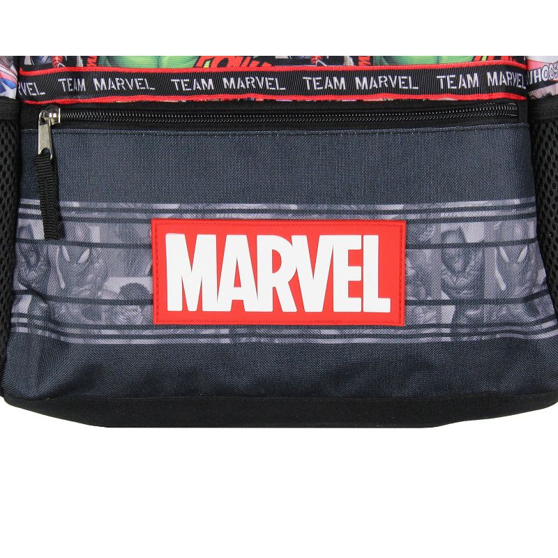 Avengers Spider-Man Captain America Hulk 16" Book Bag School Travel Backpack Multicoloured, 3 of 6