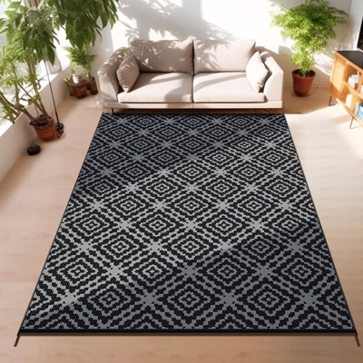 GOTGELIF Boho Outdoor Rug - Waterproof & Reversible Patio Mat