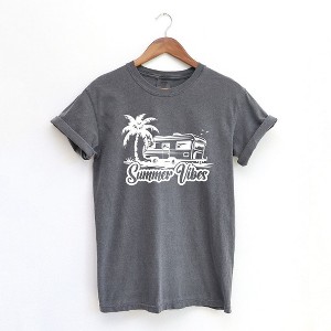 Simply Sage Market Women's Summer Vibes Camper Short Sleeve Garment Dyed Tee - 1 of 4