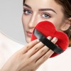 Unique Bargains Soft Heart Shape Puff Loose Powder Blender Beauty Makeup Tool Short Plush 4 Pcs - 4 of 4