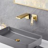 Sumerain Waterfall Brass Wall Mount Bathroom Sink Faucet, Vanities Faucets, Brushed Gold - 2 of 4