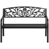 Outsunny 50" Blossoming Pattern Garden Decorative Patio Park Bench with Beautiful Floral Design & Relaxing Comfortable Build - 4 of 4