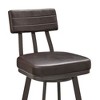 PAGED Swivel Bar Stools Faux Leather Counter Stools with Footrest, Island Chairs for Home Pub - 3 of 4