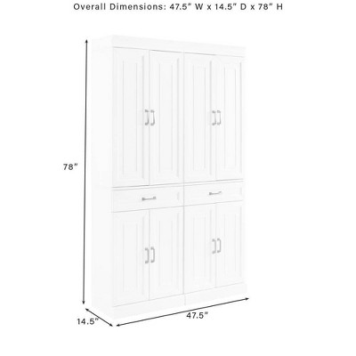 Stanton Tall Brown Wood Kitchen Storage Pantry Set
