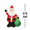 Fun Little Toys Nifti Nest Inflatable Christmas Decor, 6In- Santa Claus with Presents - 2 of 4