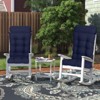 Aoodor 18 x 47 inch Tufted Outdoor Chair Cushion, Water Resistant & Fade Resistant Polyester High Back Patio Adirondack Chair Cushion, Set of 2 - 2 of 4