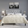 ChaletPosh Velvet Upholstered Bed with 2 Nightstands - 2 of 4