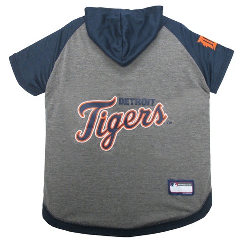 Mlb Detroit Tigers Pets First Pet Baseball Hoodie Shirt - Gray M : Target