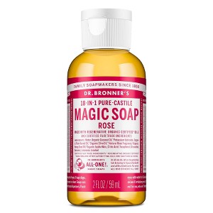 Dr. Bronner's Magic Pure Castile Liquid Soap Bodywash - Rose - 2 fl oz - 1 of 4