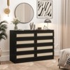 Jojoka 8 Drawer Double Dresser with Rattan Design Modern Wooden Storage Chest for Bedroom Living Room Entryway Closet and Nursery - 4 of 4