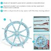 Sunnydaze Indoor/Outdoor Wooden Nautical Sea Captain's Helm - Fir Wood - 30" - Blue - 2 of 4