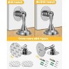 DOMETOUR 1 Pc Magnetic Door Stopper, Stainless Steel, Heavy Duty, No Drilling, Adhesive & Screws, Wall/Floor Mount, Silver - 4 of 4
