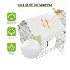 silver- Metal  With Waterproof Cover, Chicken Run Pen For Yard, Outdoor Portable Hen House, Large Animal Cage With 4 Doors For Duck Rabbit Hen - 4 of 4