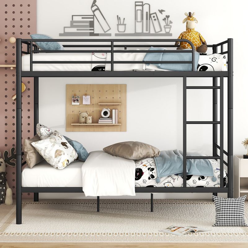 Full Over Full Size Metal Bunk Bed - ModernLuxe, 2 of 9