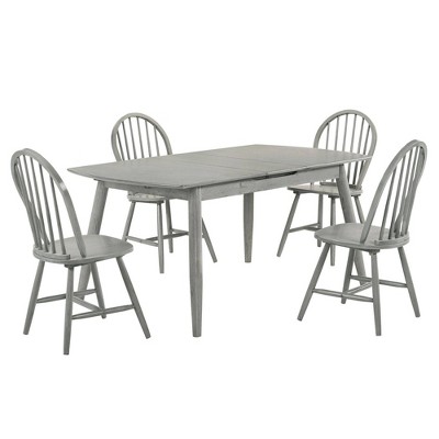 5pc Orland Extendable Dining Table Set, Round Table Orland