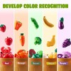 69Pcs Color Sorting Play Food Set - Learning Toys for Boys & Girls, Cutting Food Toy, Kitchen Accessories for Kids, Sorting /Fine Motor Skills Toy - 2 of 4