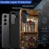 BONGEEK Case Compatible with Samsung Galaxy S24,Scratch Resistant Hybrid 2-Layer Hard Shell Bright Phone Case,Books Flower Vintage Dark - 4 of 4