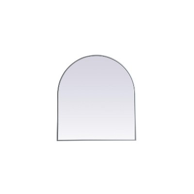 Elegant Lighting Metal Frame Arch Mirror 33x36 Inch in Silver