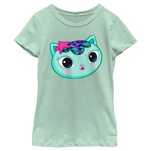 Girl's Gabby's Dollhouse Mercat Big Face T-Shirt - 1 of 4