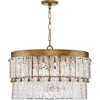 Progress Lighting, Chevall Collection, 6-Light Chandelier, Gilded Silver, Artisanal Glass - 4 of 4