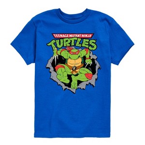 Boys' - Teenage Mutant Ninja Turtles - Raphael Breaking Through Shirt Short Sleeve Graphic T-Shirt - 1 of 4