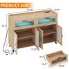 Sideboard Buffet Cabinet with Power Outlet & LED Light - 2 of 4