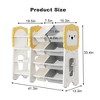 TopComfy Decorative Storage Cabinets Kids Bookshelf and Toy Storage with Removable Bins for Kids Room, Multicolored, 41.3"*13.3"*33.4" - 3 of 4