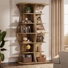 MOEPISY 73.2inch Tall Corner Bookcase, Farmhouse 6-Tier Corner Shelf for Small Space - 4 of 4