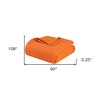 HomeRoots King Burnt Orange Cotton Woven Geometric Blanket - 3 of 4