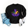 Simply Sage Market Women's Graphic Sweatshirt Feathered Mask Sparkle - 2 of 4