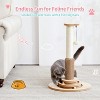 QuestaPack Cat Scratching Post, 23" Tall Sisal Cat Scratcher Post with Cat Self Groomer - 4 of 4
