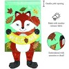 Fox Welcome Fall Fern Green and Brown 13 X 19 Polyester Outdoor Hanging Garden Flag - 2 of 2