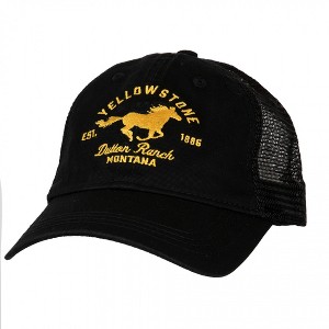 Adult Yellowstone Dutton Ranch Bronco Logo Adjustable Trucker Hat - 1 of 4