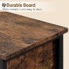 End Table, Industrial Side Table with Drawer and Storage Shelf, Metal Frame Nightstand with Wooden Top, for Living Room, Bedroom, Office - 4 of 4