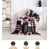 Elegant Comfort Super Soft Christmas Prints Blanket Home D¨¦cor, Warm Cozy Throws for Winter Bedding. - 3 of 4