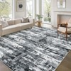Modern Abstract Printed Carpet, Machine Washable, Soft Foldable, Non-Slip Backing - 2 of 4