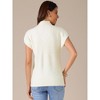 INSPIRE CHIC Women's Sleeveless Mock Neck Knitted Pullover Sweater Tops - 4 of 4