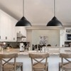 Dewdrop Modern Metal Pendant 1-Light Black Hanging Wire Pendant Light Suitable For Restaurants - 4 of 4