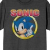 Sonic the Hedgehog Distressed Art Men's Charcoal Short Sleeve Tee - 2 of 3